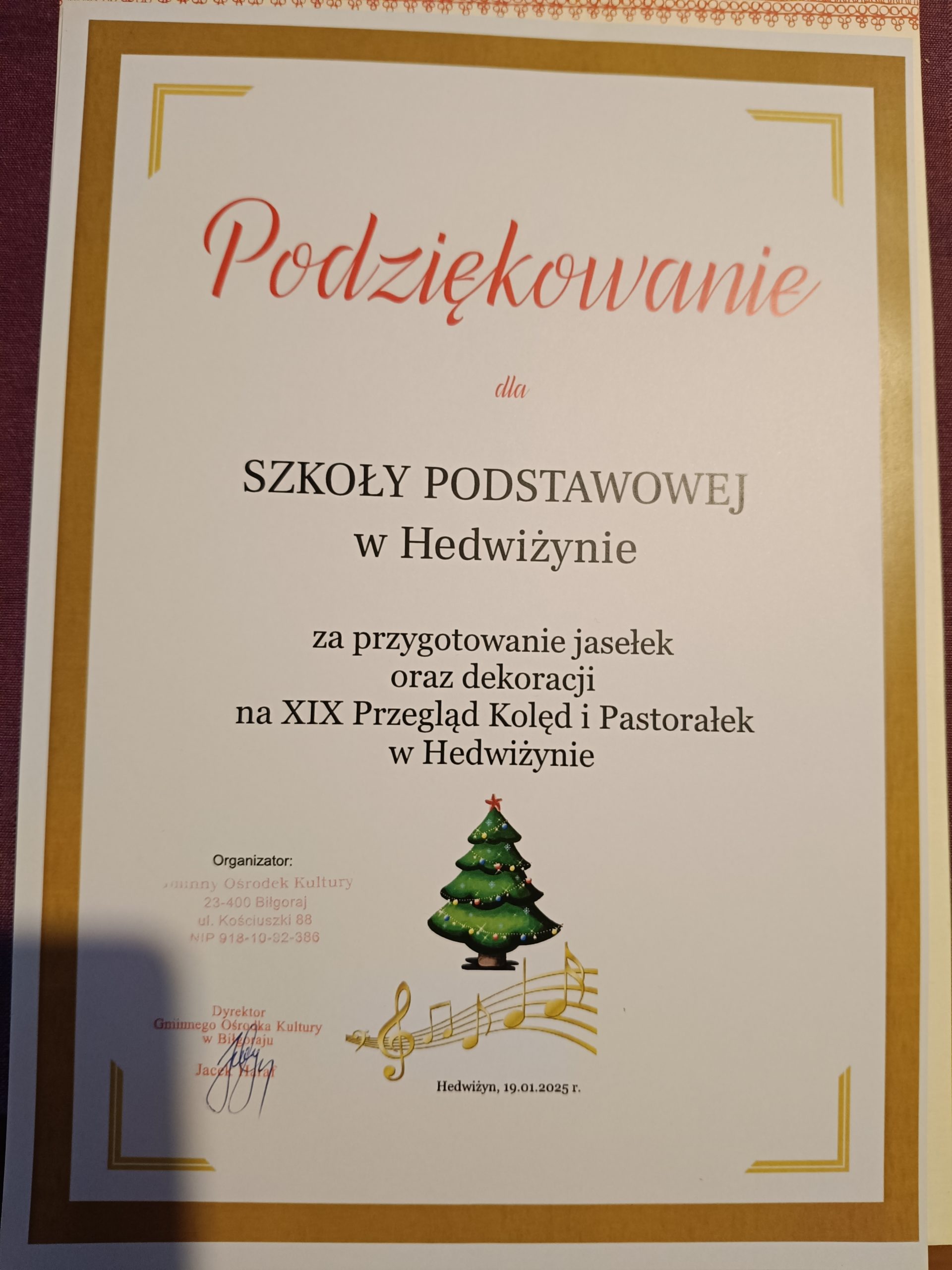 XIX Gminny Przegląd Kolęd i Pastorałek