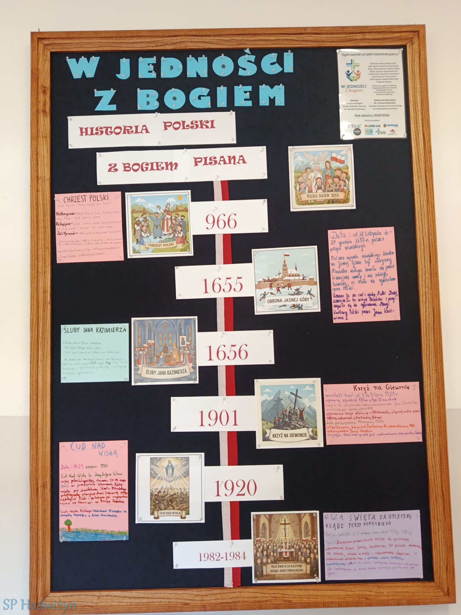 Ogólnopolski Projektu Katechetyczny „W jedności z Bogiem” – zadanie „Historia Polski z Bogiem pisana”